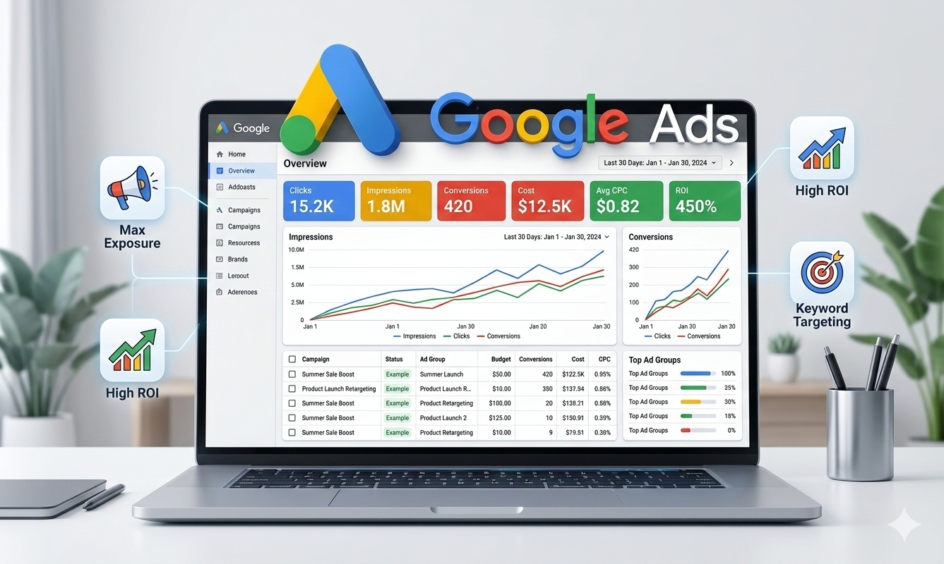 Google Ads Campaign Setup, Optimization & Management